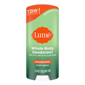 Lume Whole Body Deodorant - Fresh Alpine, 2.6 oz, Aluminum-Free, Hypoallergenic for Sensitive Skin