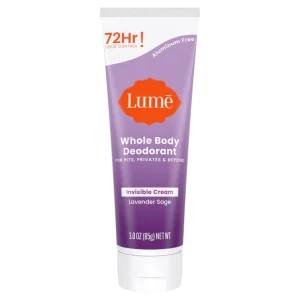 Lume Whole Body Deodorant - Lavender Sage, 3.0 oz, Aluminum-Free, Hypoallergenic for Sensitive Skin
